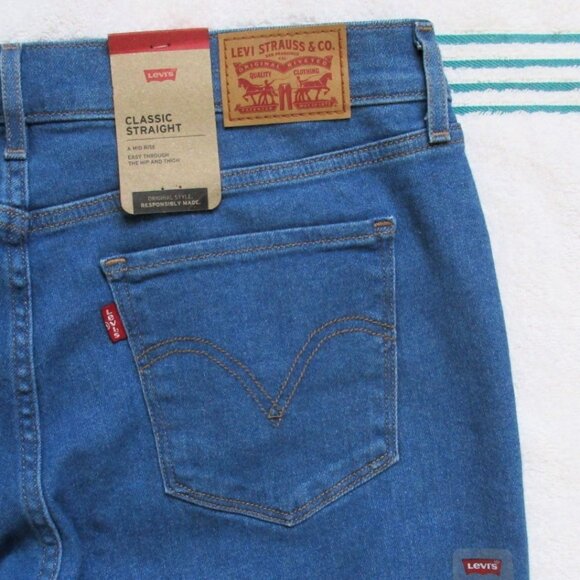New LEVI'S Jeans Size 31 Mid Rise Classic Straight Denim - Picture 8 of 9